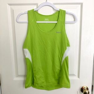 FREE Reebok Lime Green and White Tank S
